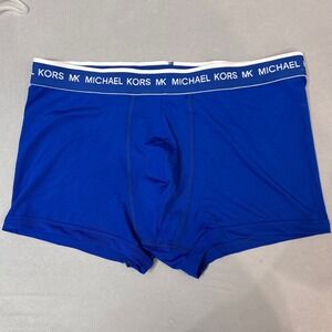 Michael Kors Mens Royal Blue Performance Microfiber Trunk Boxer Briefs Sz L NWOT